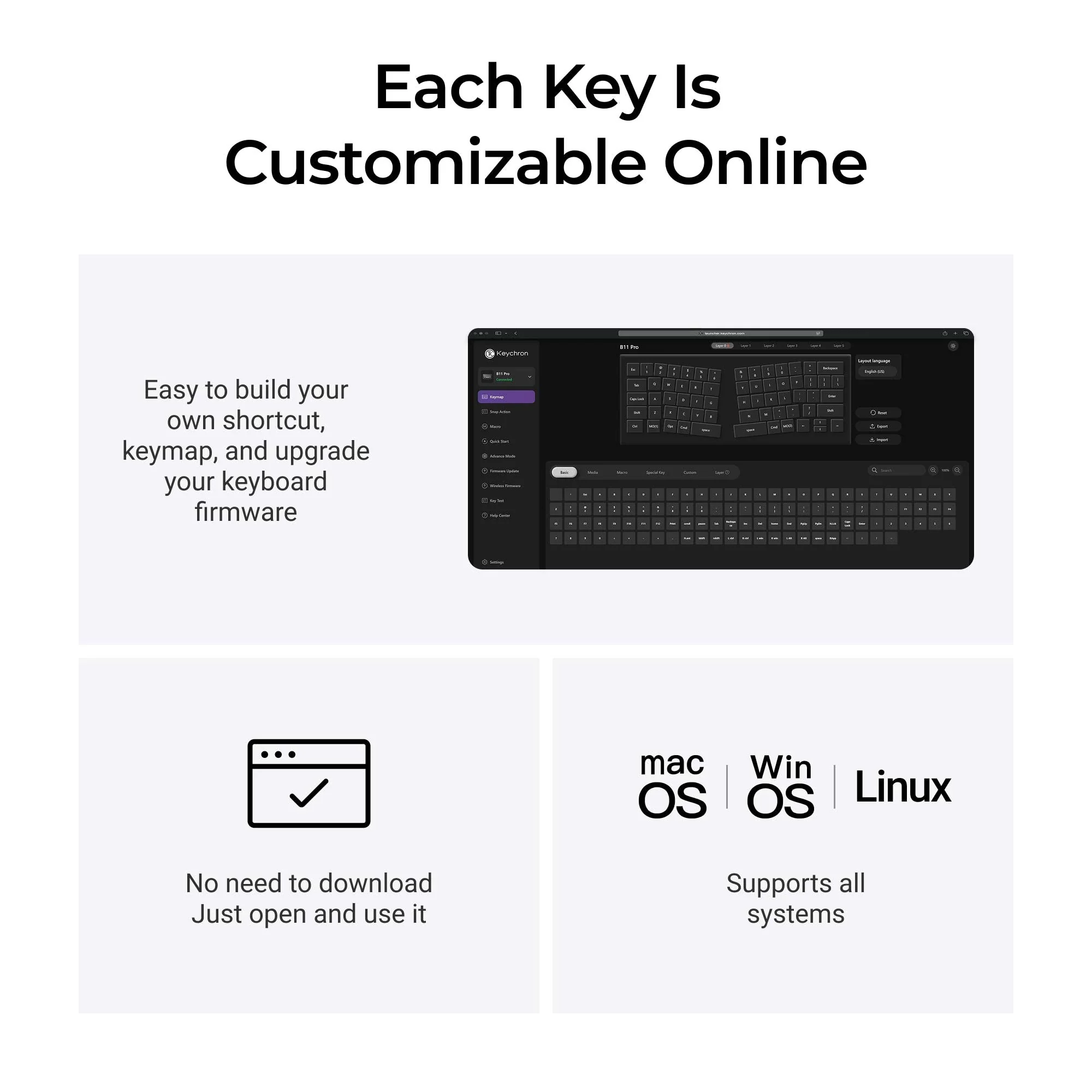 Keychron B11 Pro Ultra-Slim Wireless Foldable Keyboard - Image 8