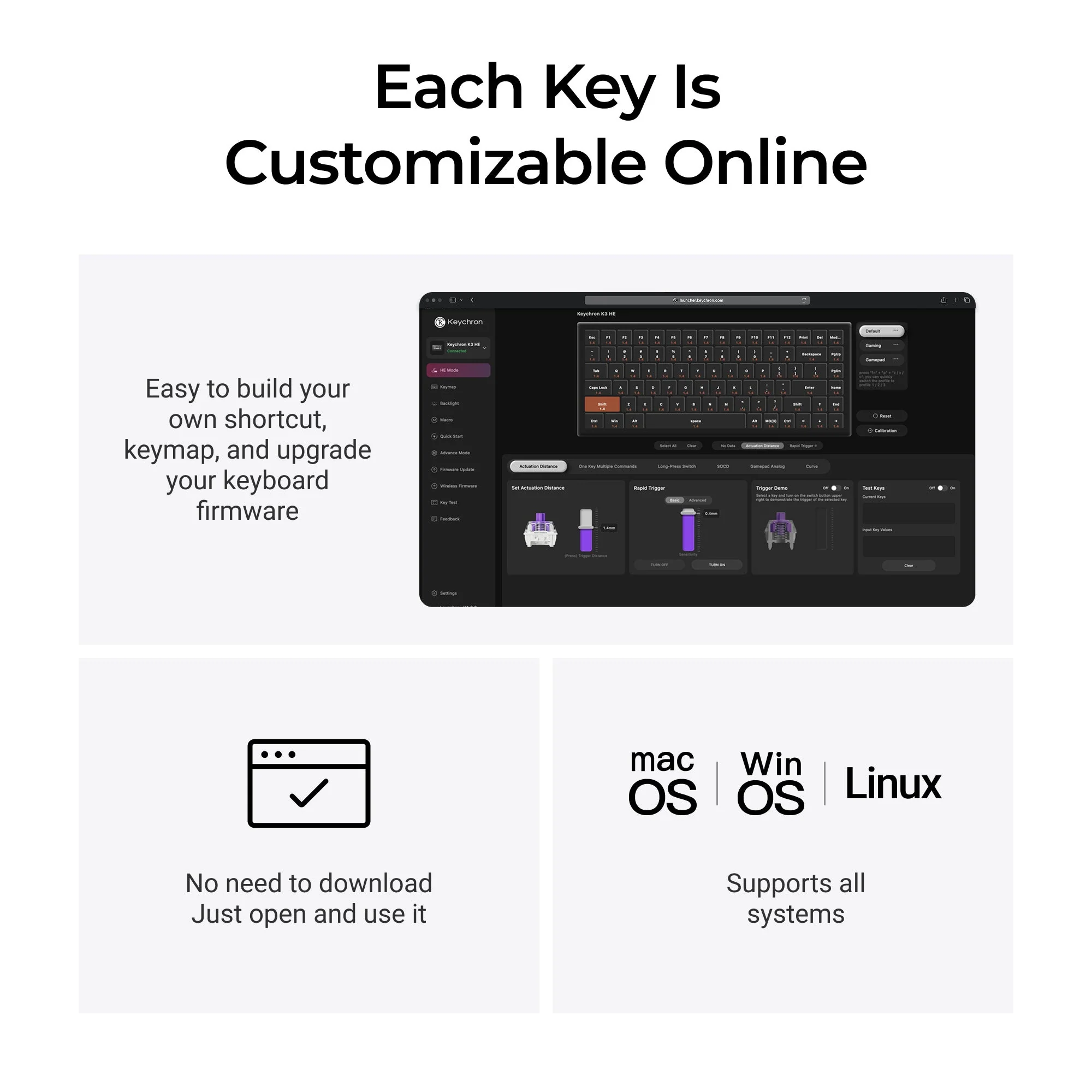 Keychron K3 HE Wireless Magnetic Switch Custom Keyboard - Image 7